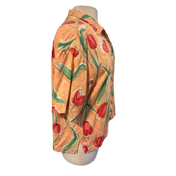 Vintage Weekend Clothes Line Tulip Print XL Shirt - Picture 4 of 8